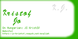 kristof jo business card